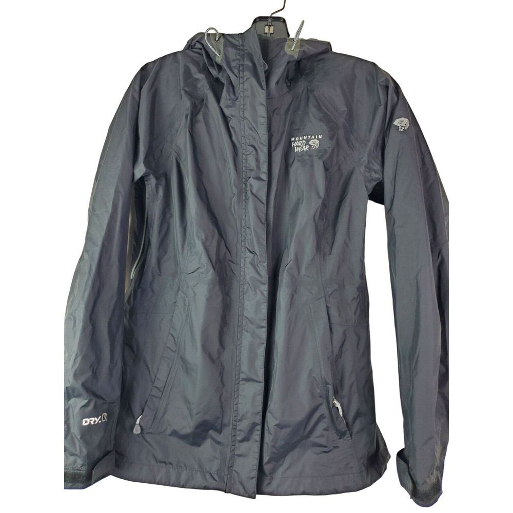 Mountain Hardwear Women's Black Hooded Rain Soft Shell Jacket Size S